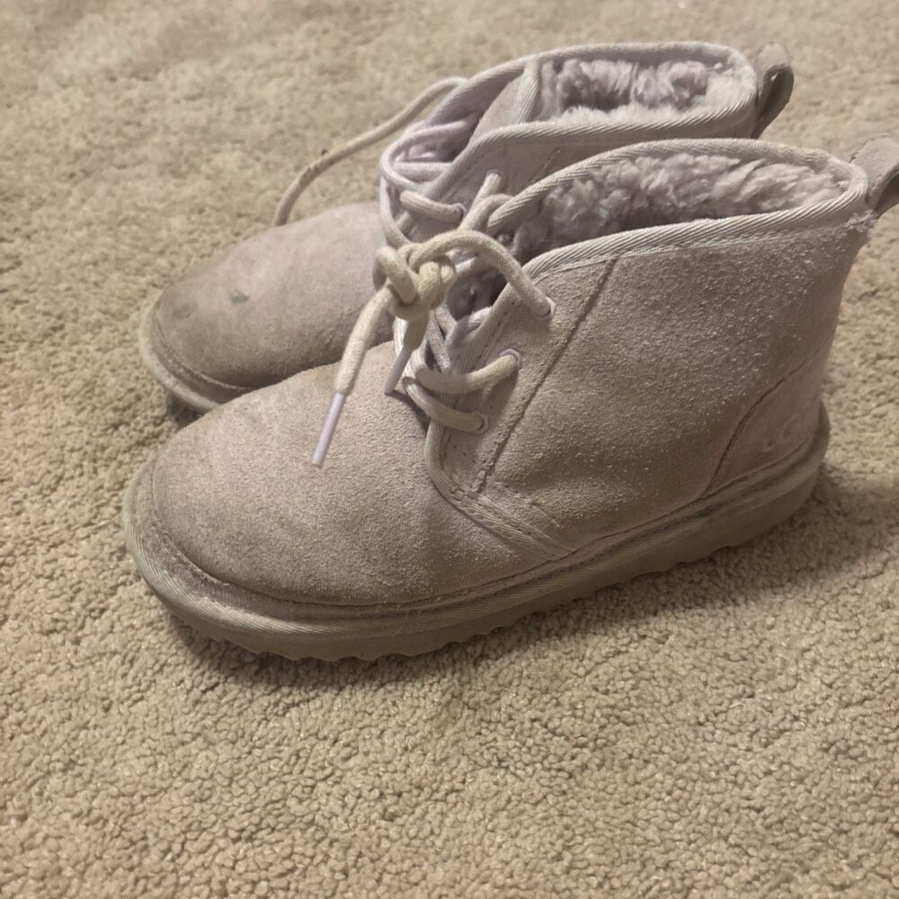 Ugg Youth Neumel Boots Purple Lavender Size 3 Kids Used With Box